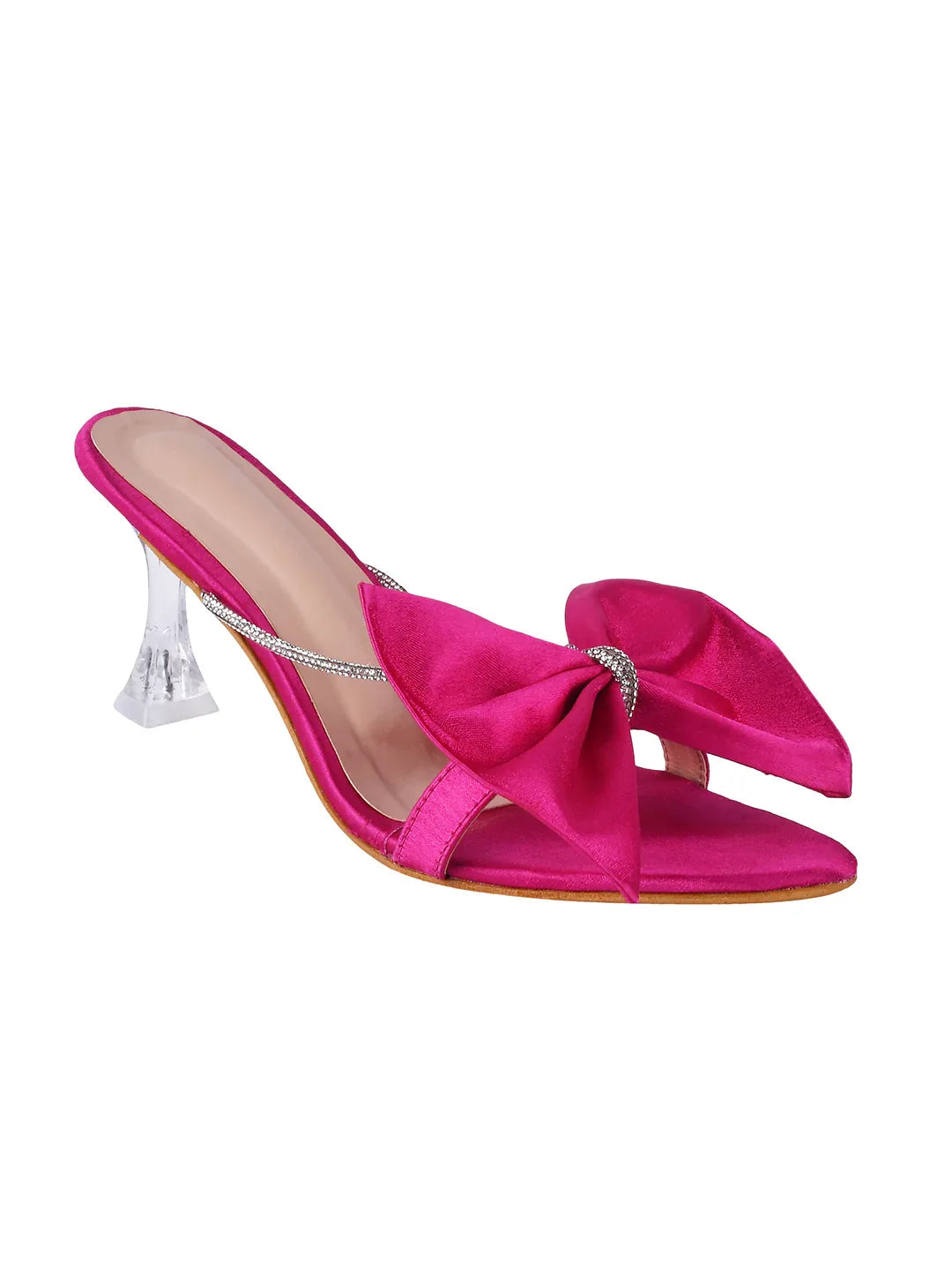 Satin Bow Statement Heels