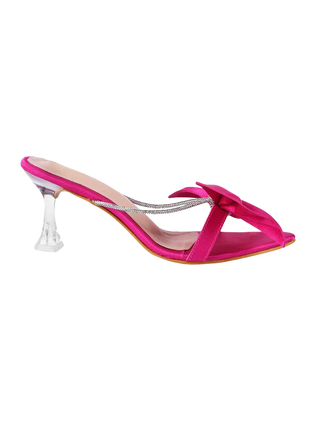 Satin Bow Statement Heels