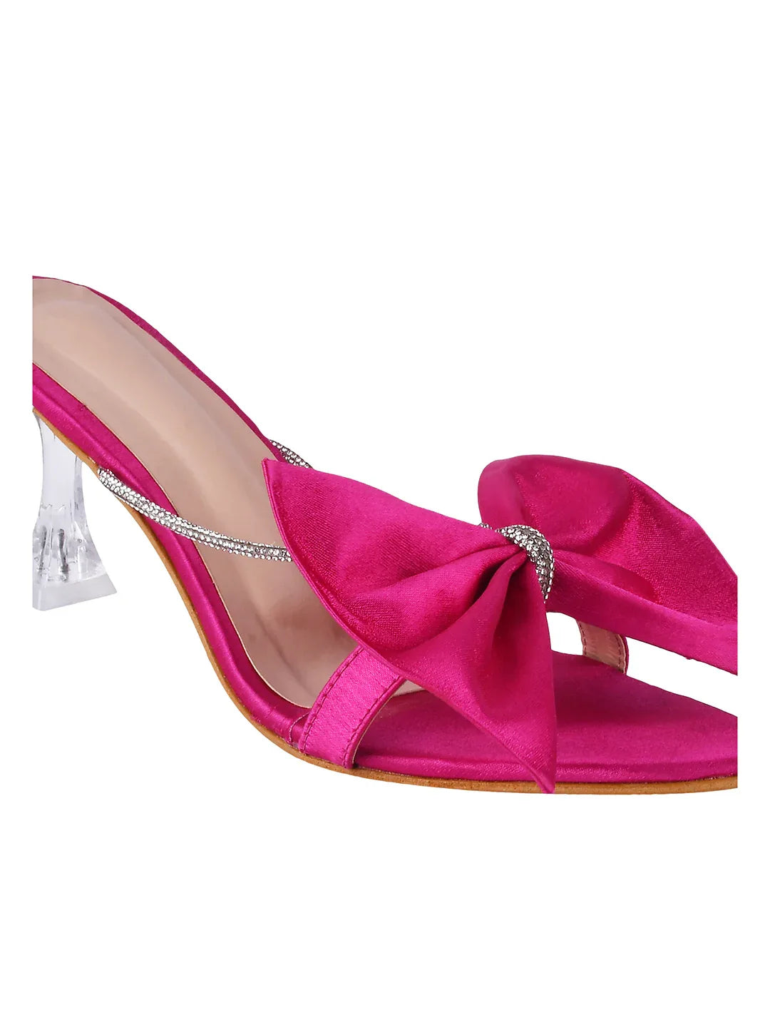 Satin Bow Statement Heels