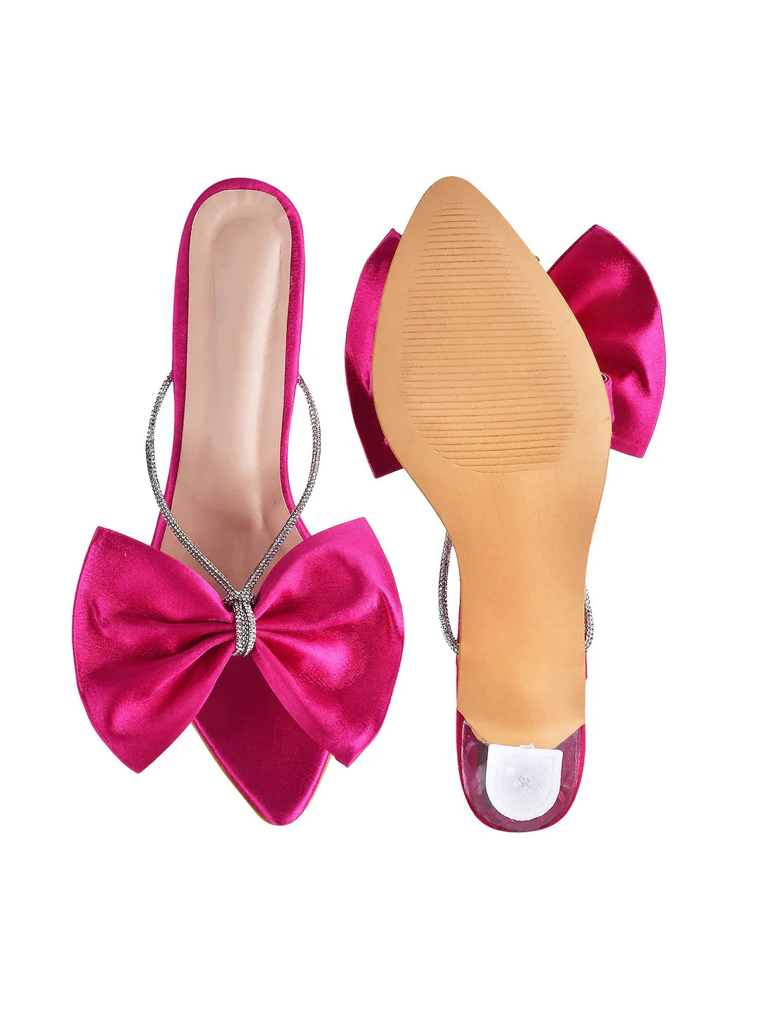 Satin Bow Statement Heels
