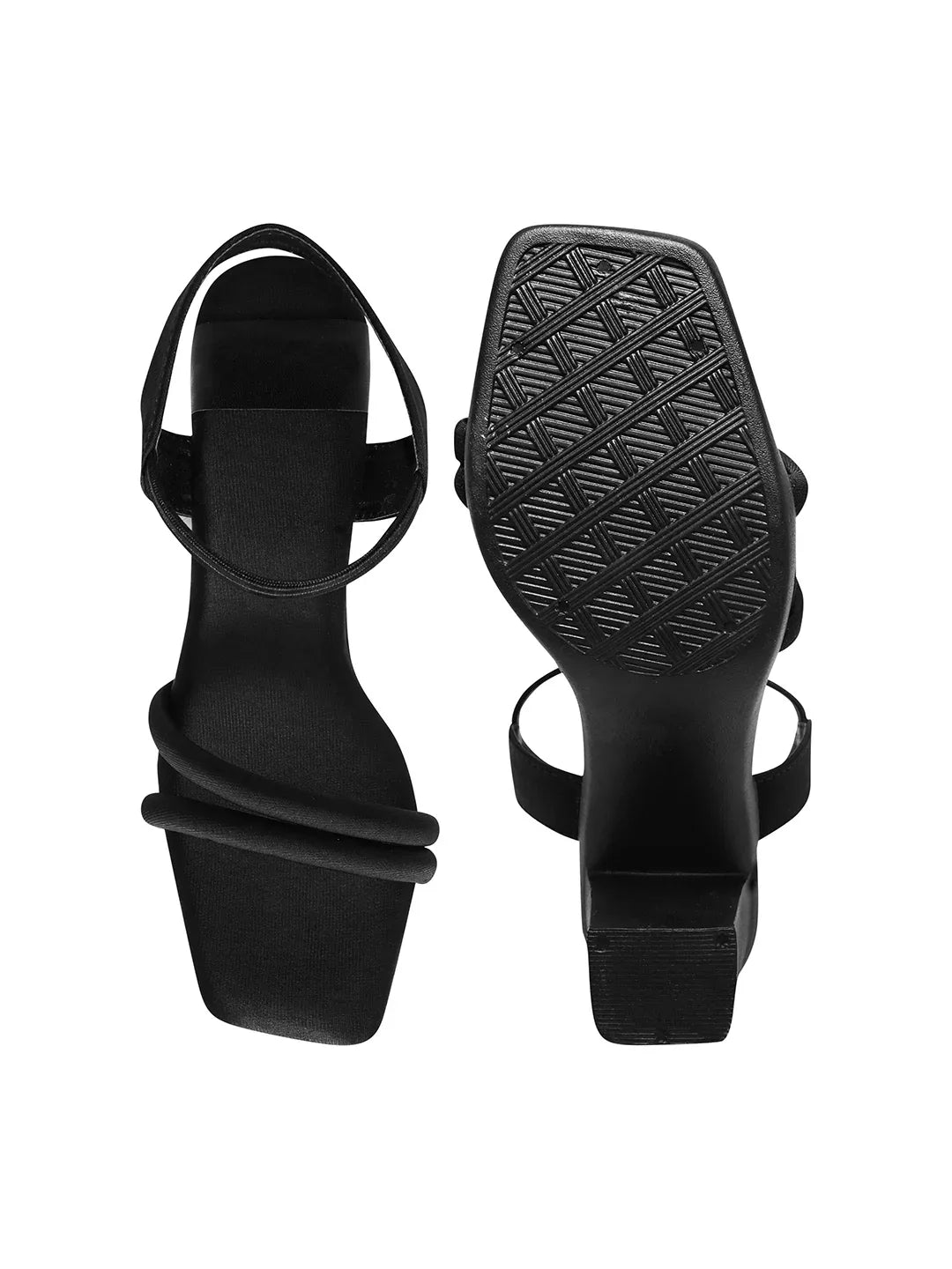 Minimal Strap Block Heel Heels