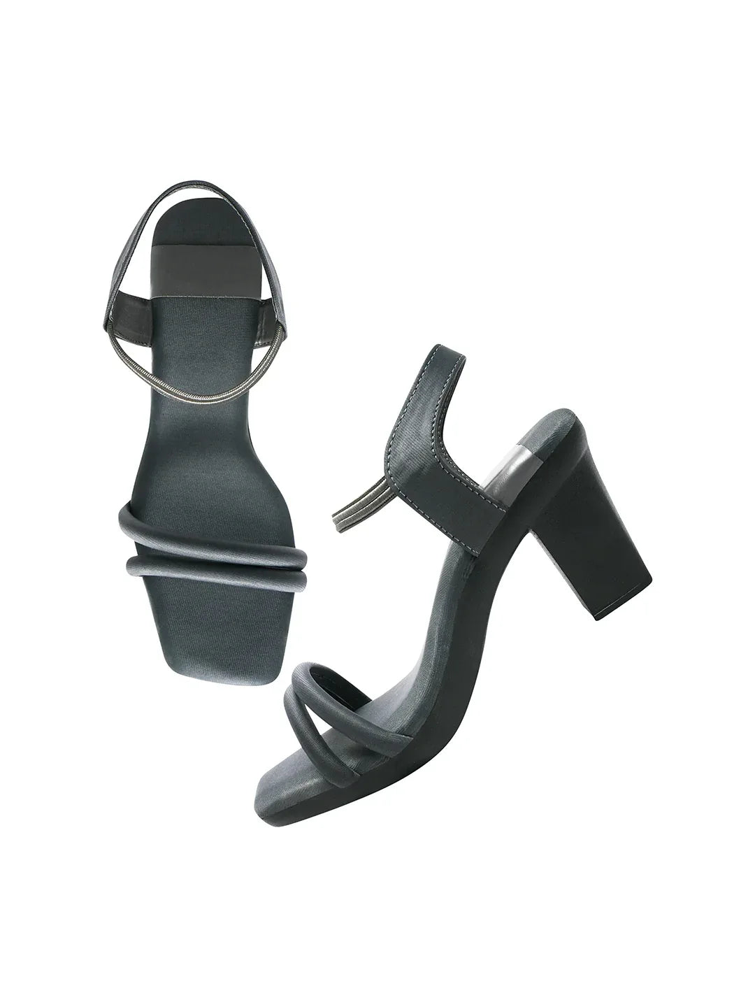 Minimal Strap Block Heel Heels