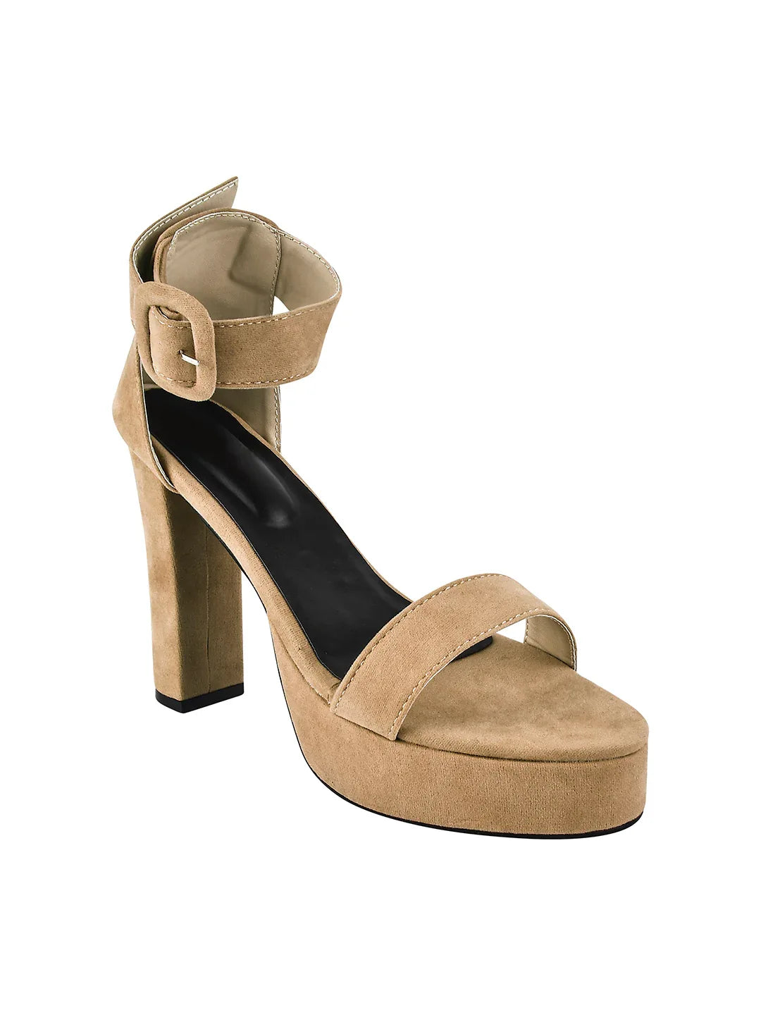 Velvet Edge Ankle-Strap Heels