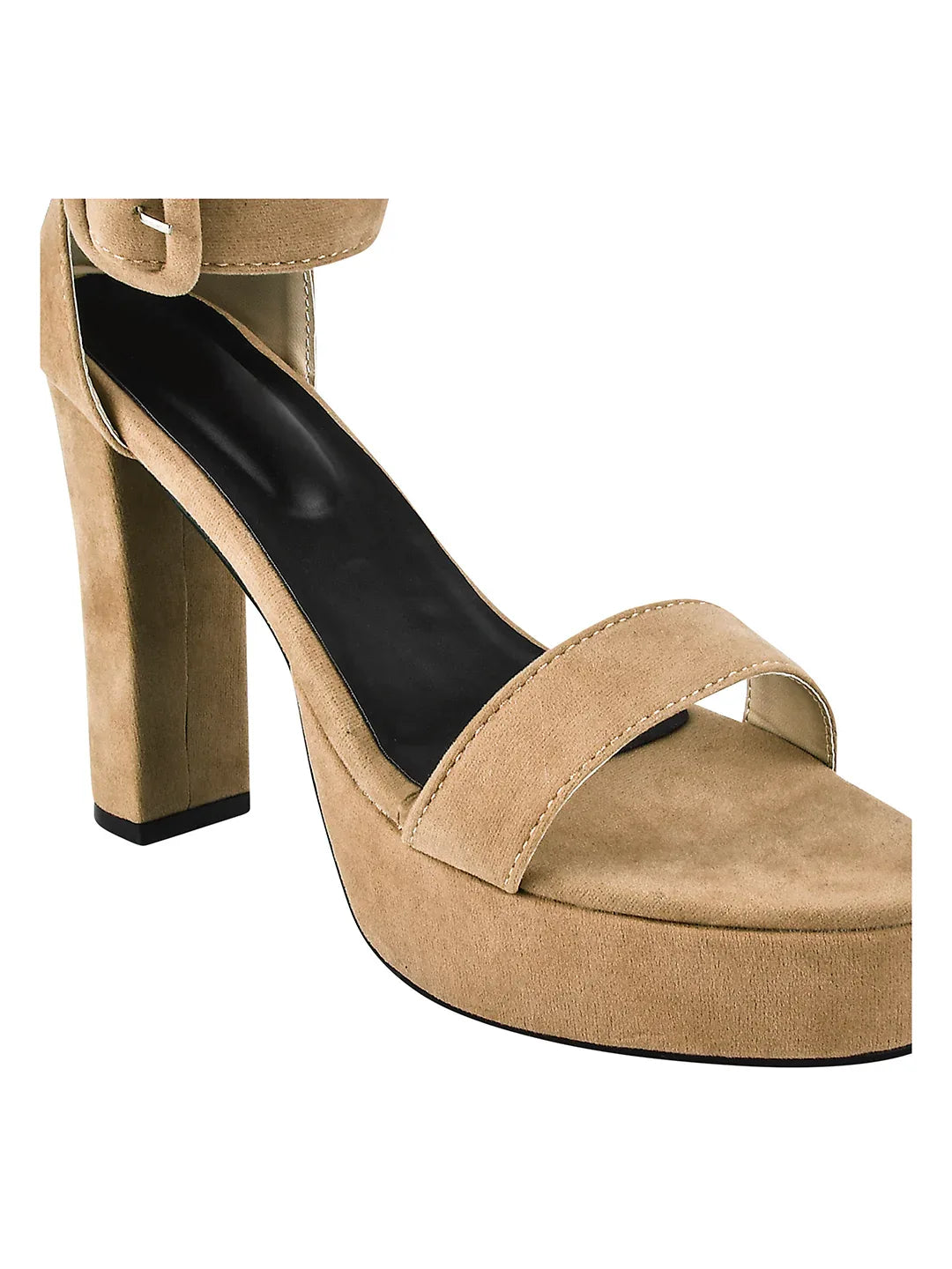 Velvet Edge Ankle-Strap Heels