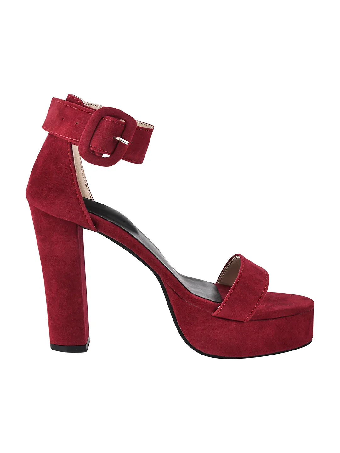 Velvet Edge Ankle-Strap Heels