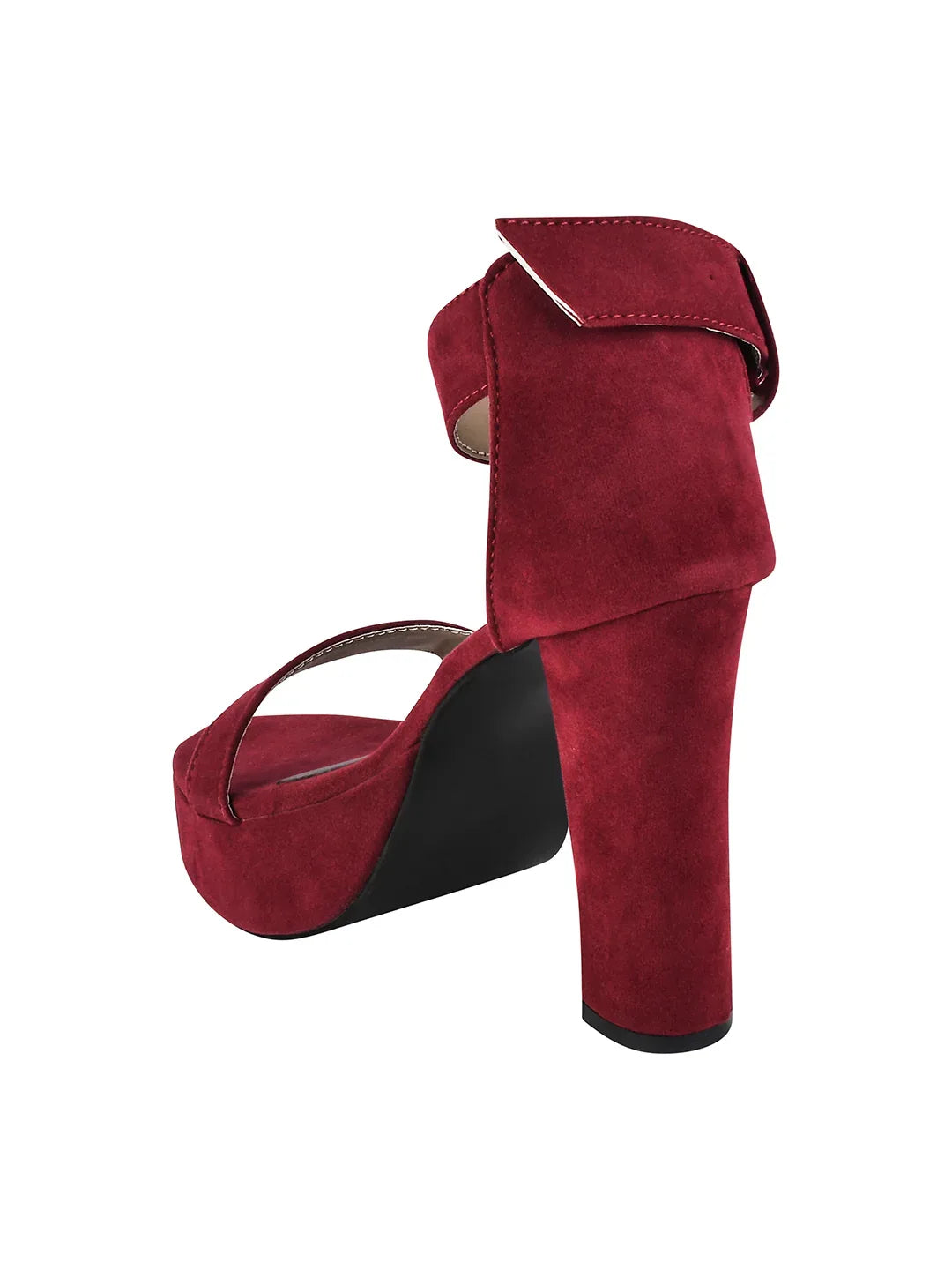 Velvet Edge Ankle-Strap Heels
