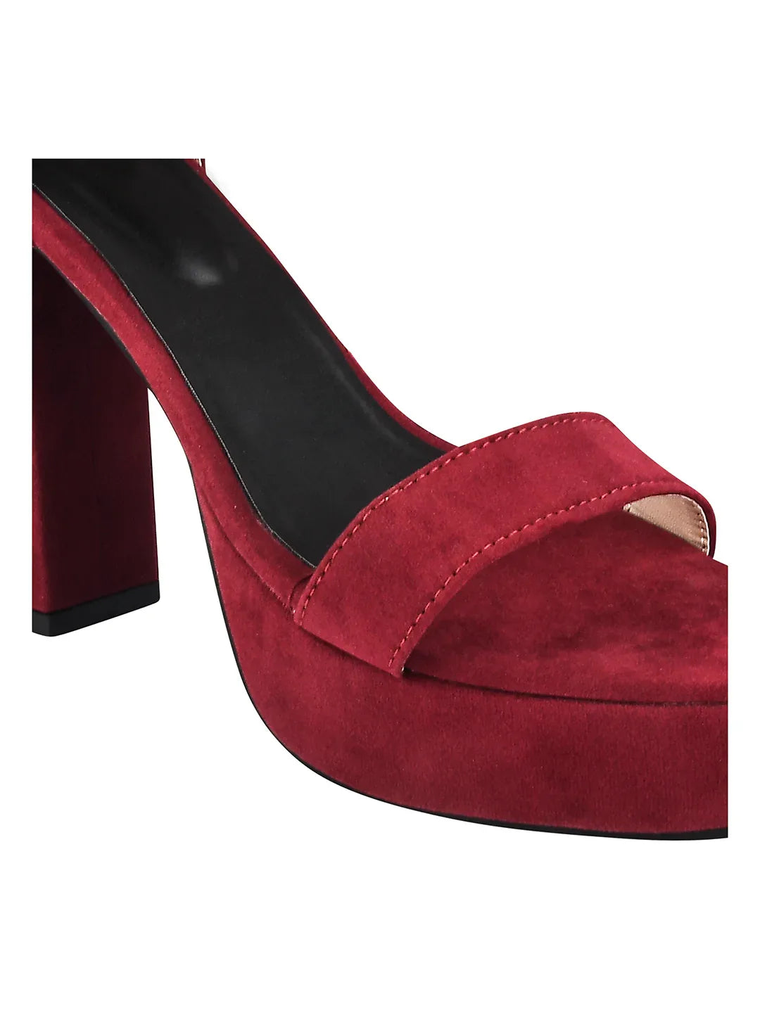 Velvet Edge Ankle-Strap Heels