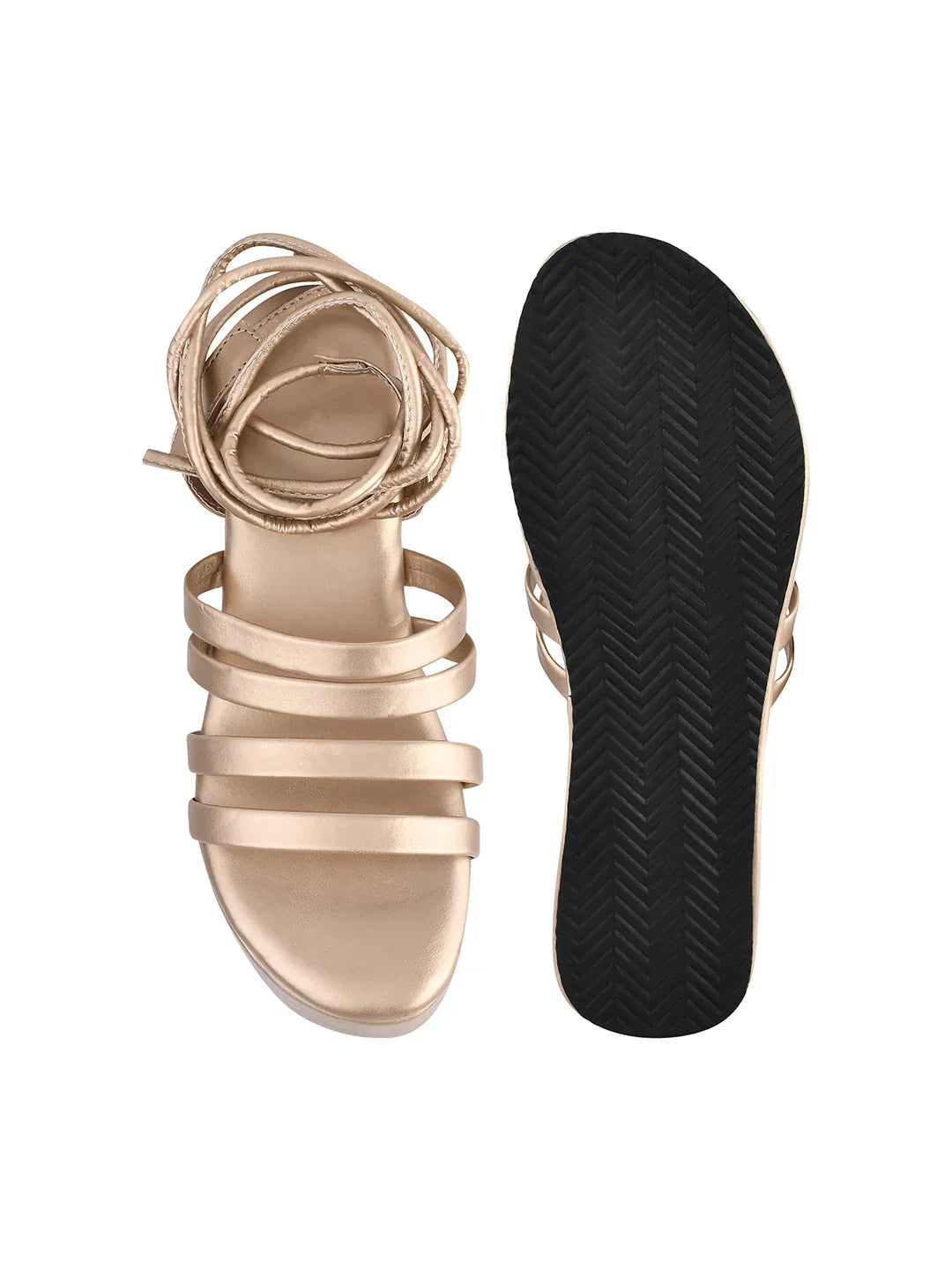 Wrap & Rise Lace-Up Wedge Heels
