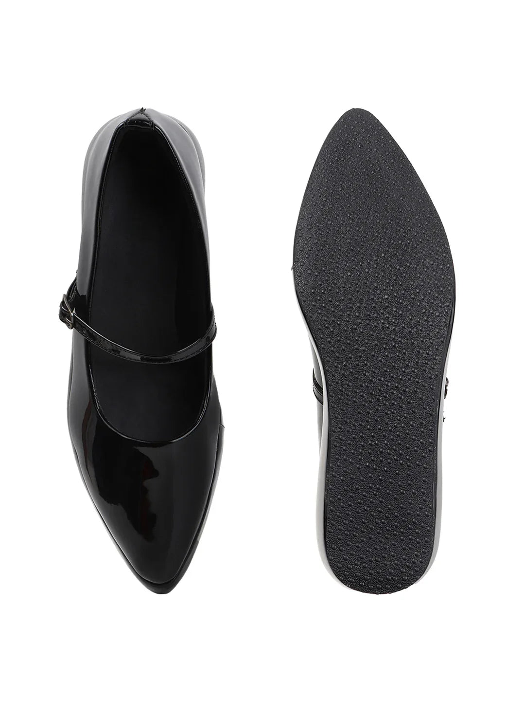 Rounded Toe Platform Mary Jane Shoes