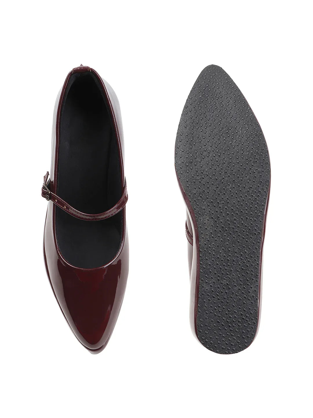 Rounded Toe Platform Mary Jane Shoes