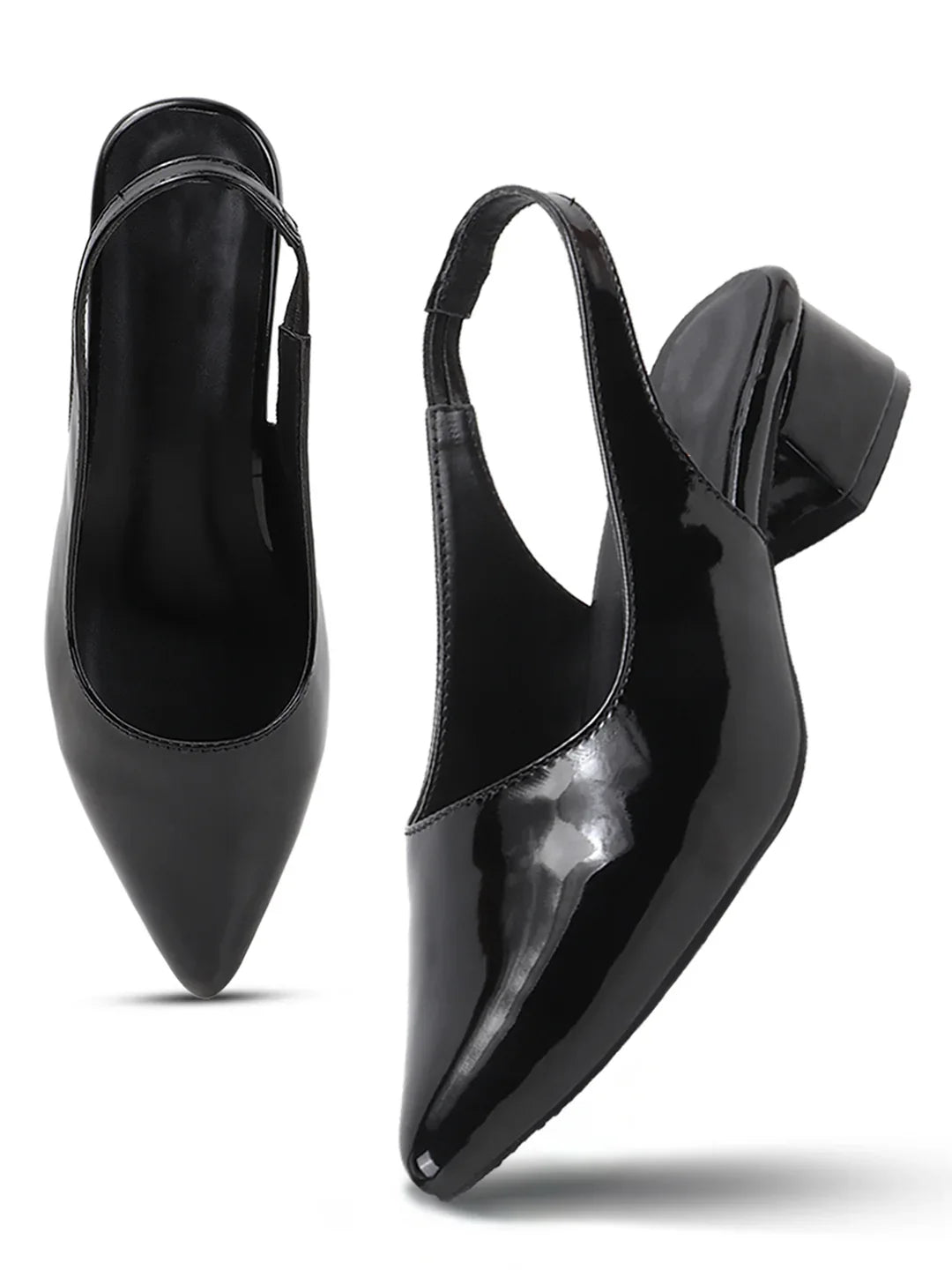 Classic Slingback Block Heel Pumps