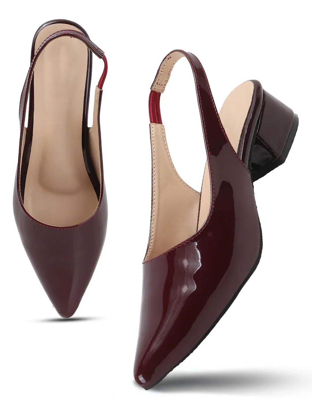 Classic Slingback Block Heel Pumps