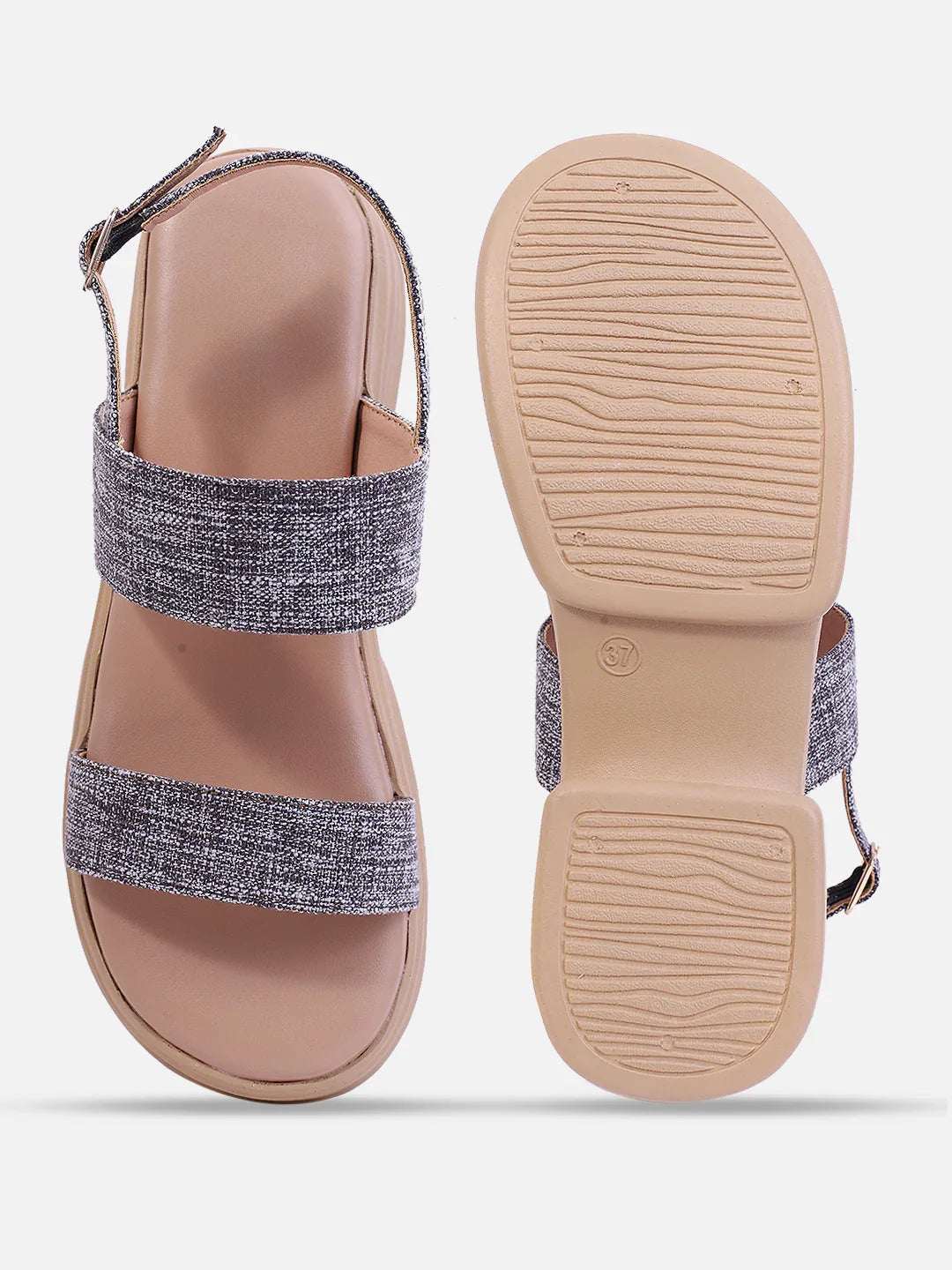 Casual Platform Sandals Adjustable Back Strap Design