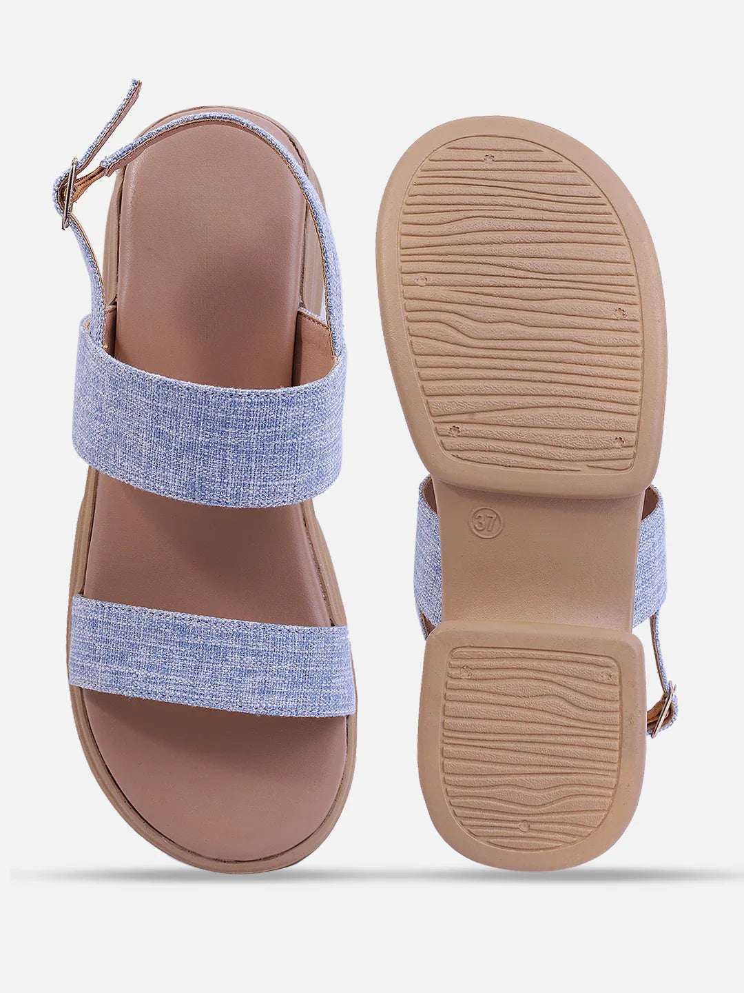 Casual Platform Sandals Adjustable Back Strap Design