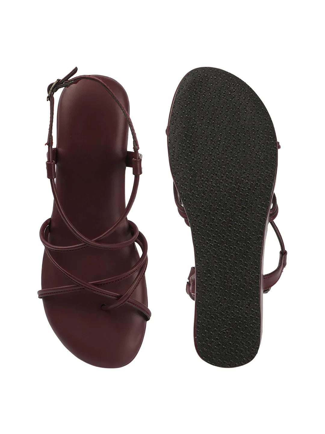 Trendy Open-Toe Strappy Wedges Heel Sandals