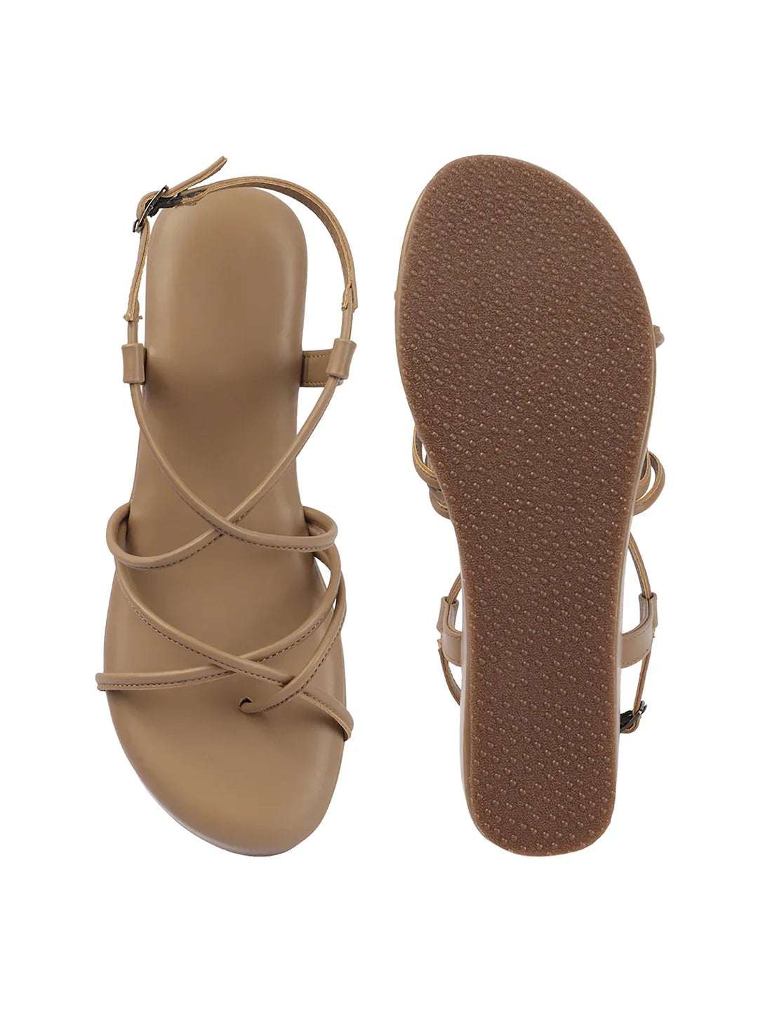 Trendy Open-Toe Strappy Wedges Heel Sandals