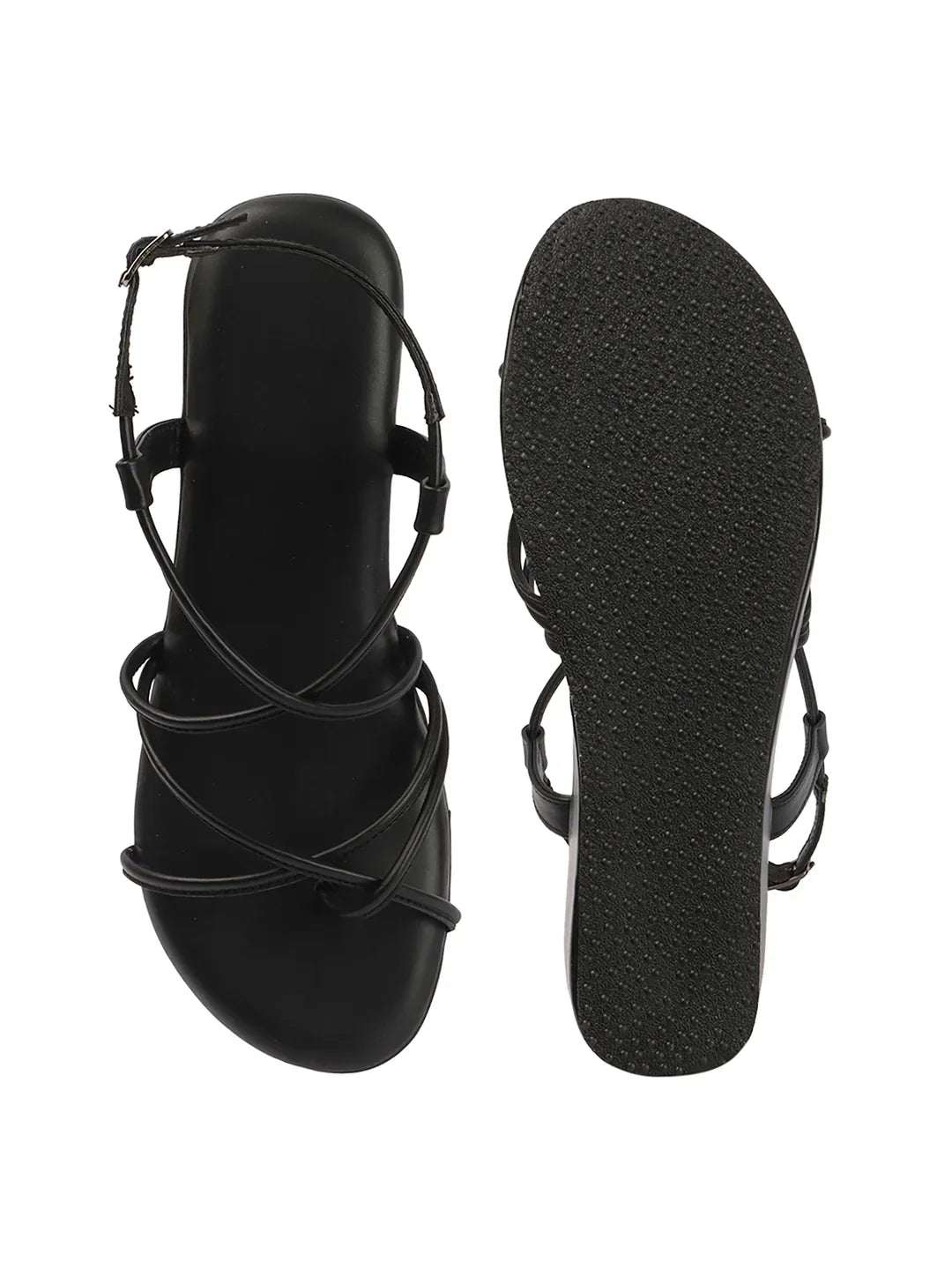 Trendy Open-Toe Strappy Wedges Heel Sandals