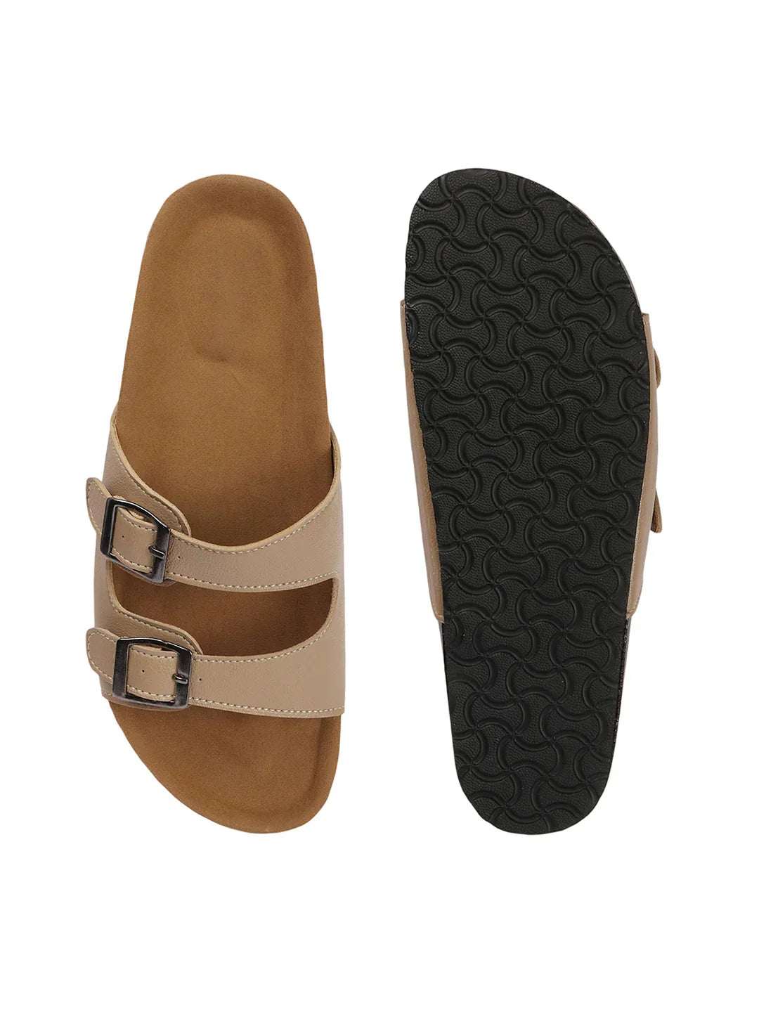 Double Buckle Comfort Slide Sandals