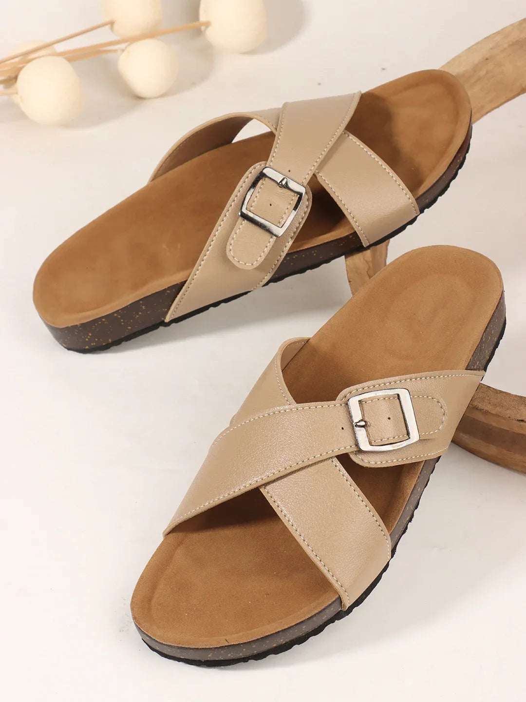 Casual Summer Sandals Cross Strap & Anti-Slip Sole