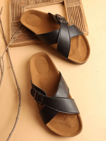 Casual Summer Sandals Cross Strap & Anti-Slip Sole