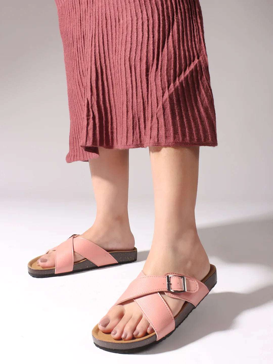 Casual Summer Sandals Cross Strap & Anti-Slip Sole