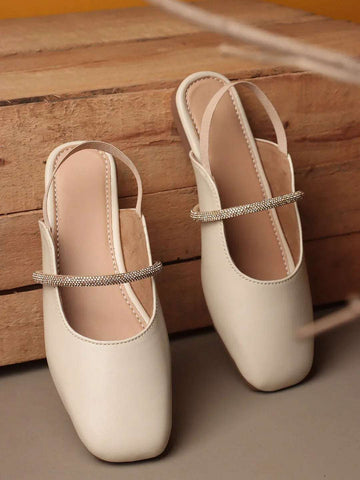 Chic Black Slip-On Slingback Mules