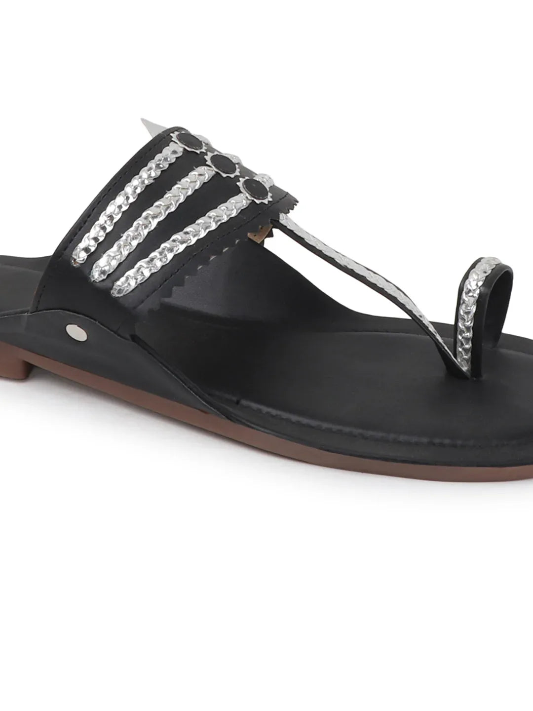 TRYME Comfortable Trendy Kholapuri Slip-On Flat Sandals For Womens And Girls
