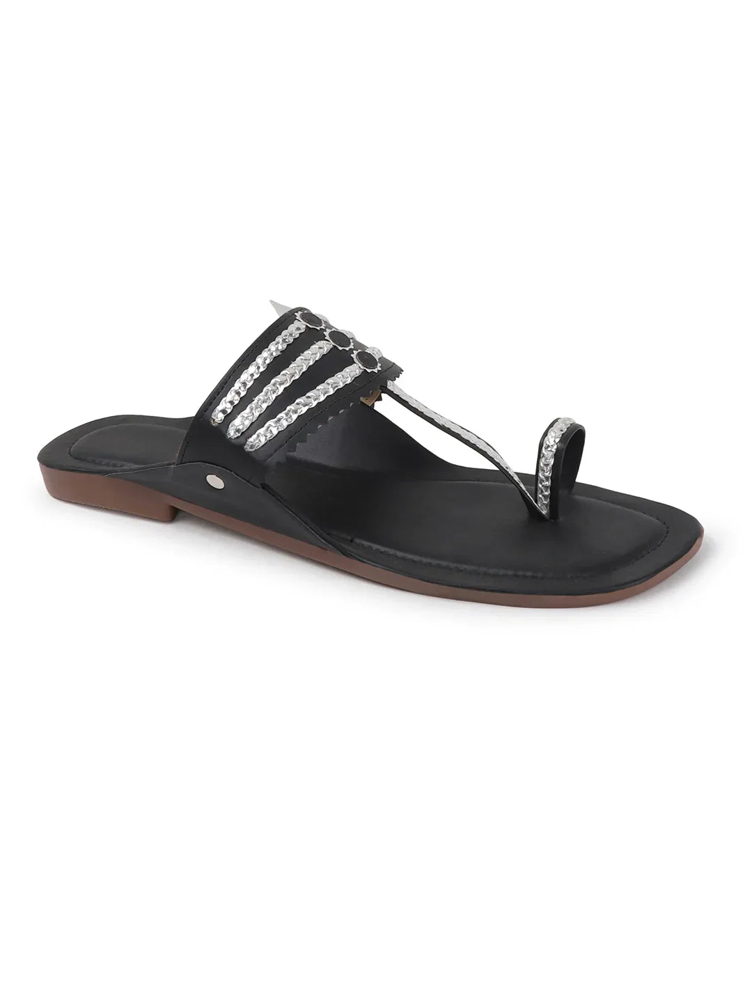 TRYME Comfortable Trendy Kholapuri Slip-On Flat Sandals For Womens And Girls