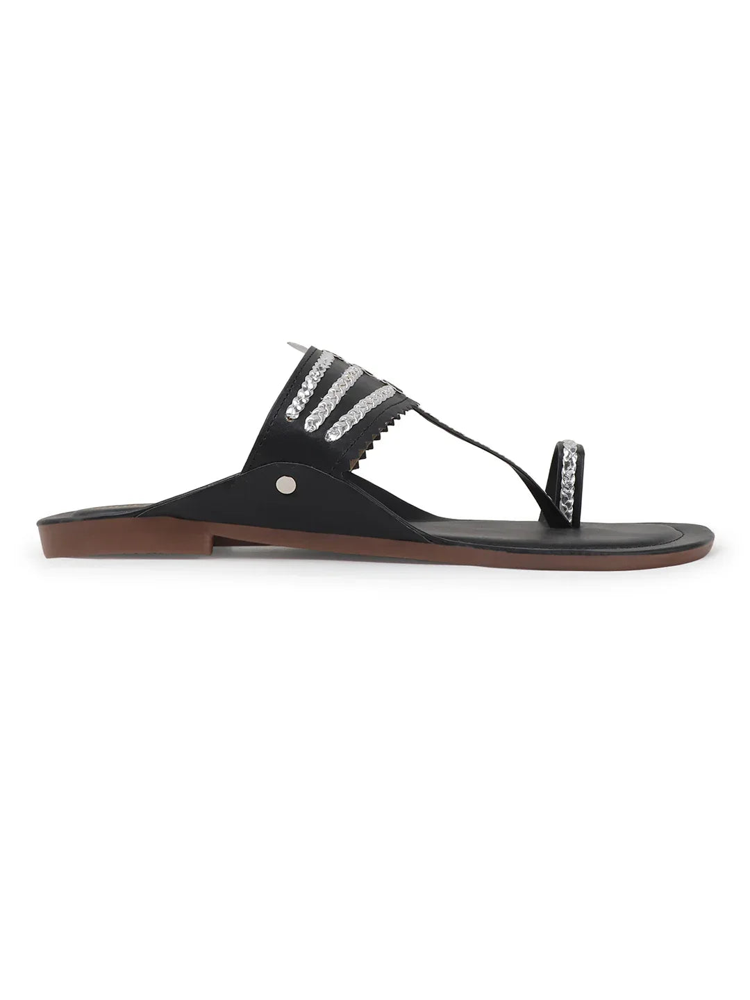 TRYME Comfortable Trendy Kholapuri Slip-On Flat Sandals For Womens And Girls