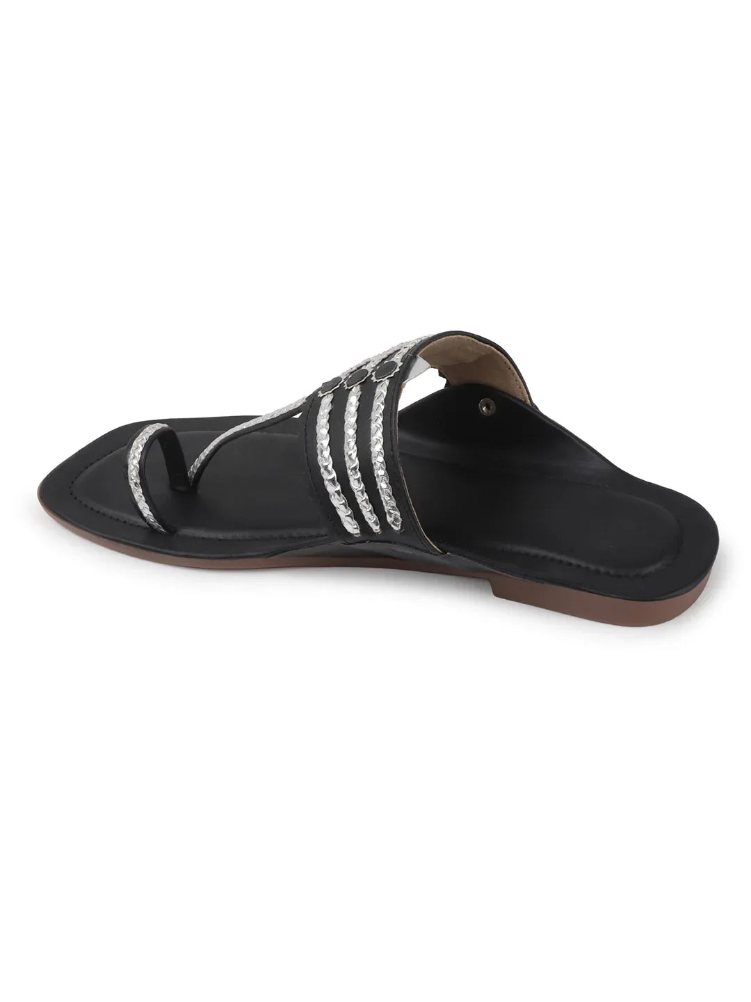 TRYME Comfortable Trendy Kholapuri Slip-On Flat Sandals For Womens And Girls