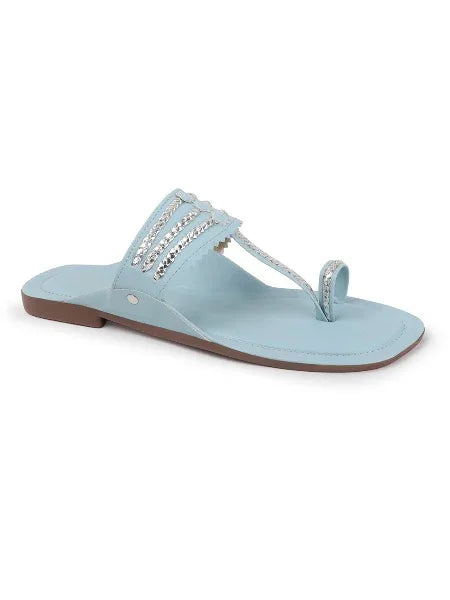 TRYME Comfortable Trendy Kholapuri Slip-On Flat Sandals For Womens And Girls