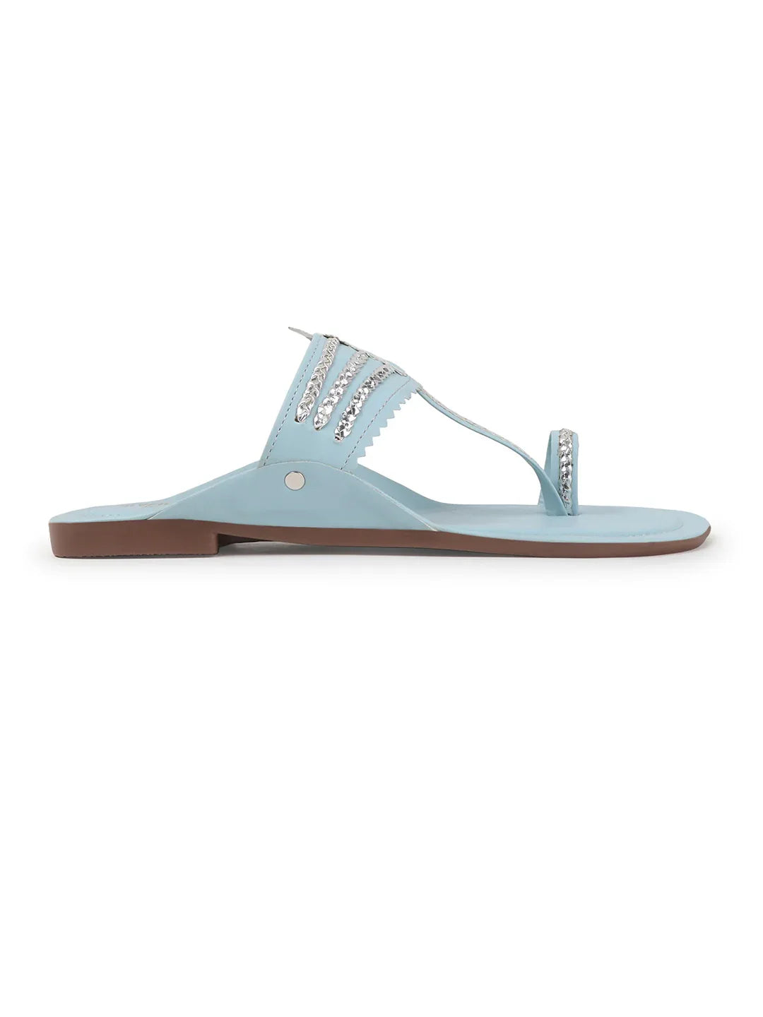 TRYME Comfortable Trendy Kholapuri Slip-On Flat Sandals For Womens And Girls