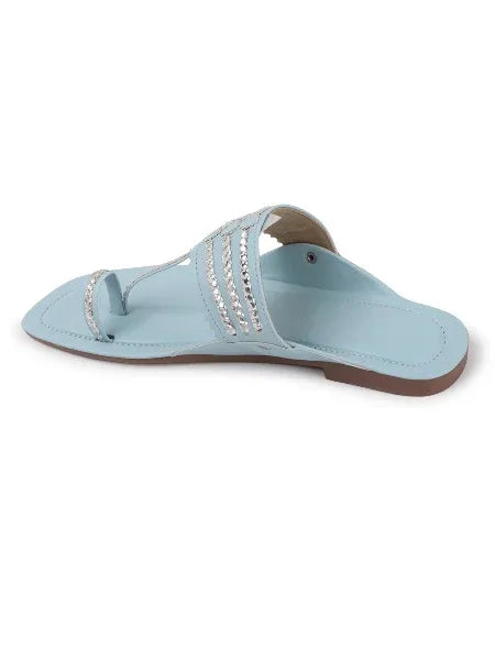 TRYME Comfortable Trendy Kholapuri Slip-On Flat Sandals For Womens And Girls