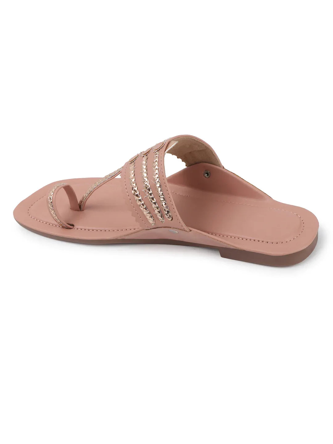 TRYME Comfortable Trendy Kholapuri Slip-On Flat Sandals For Womens And Girls