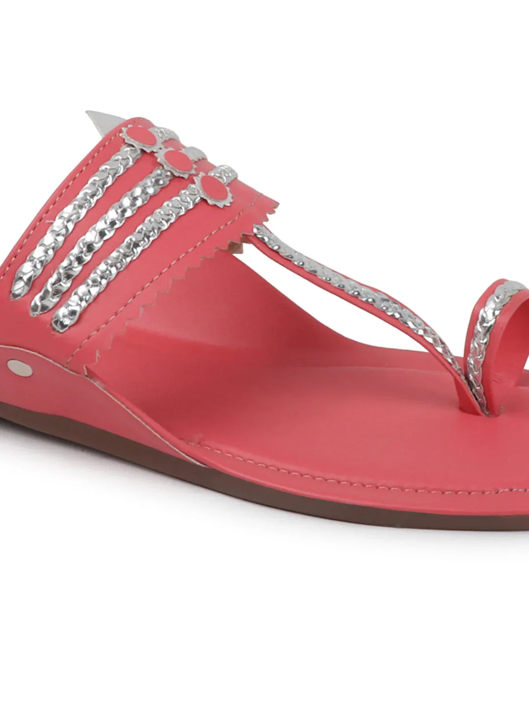 TRYME Comfortable Trendy Kholapuri Slip-On Flat Sandals For Womens And Girls
