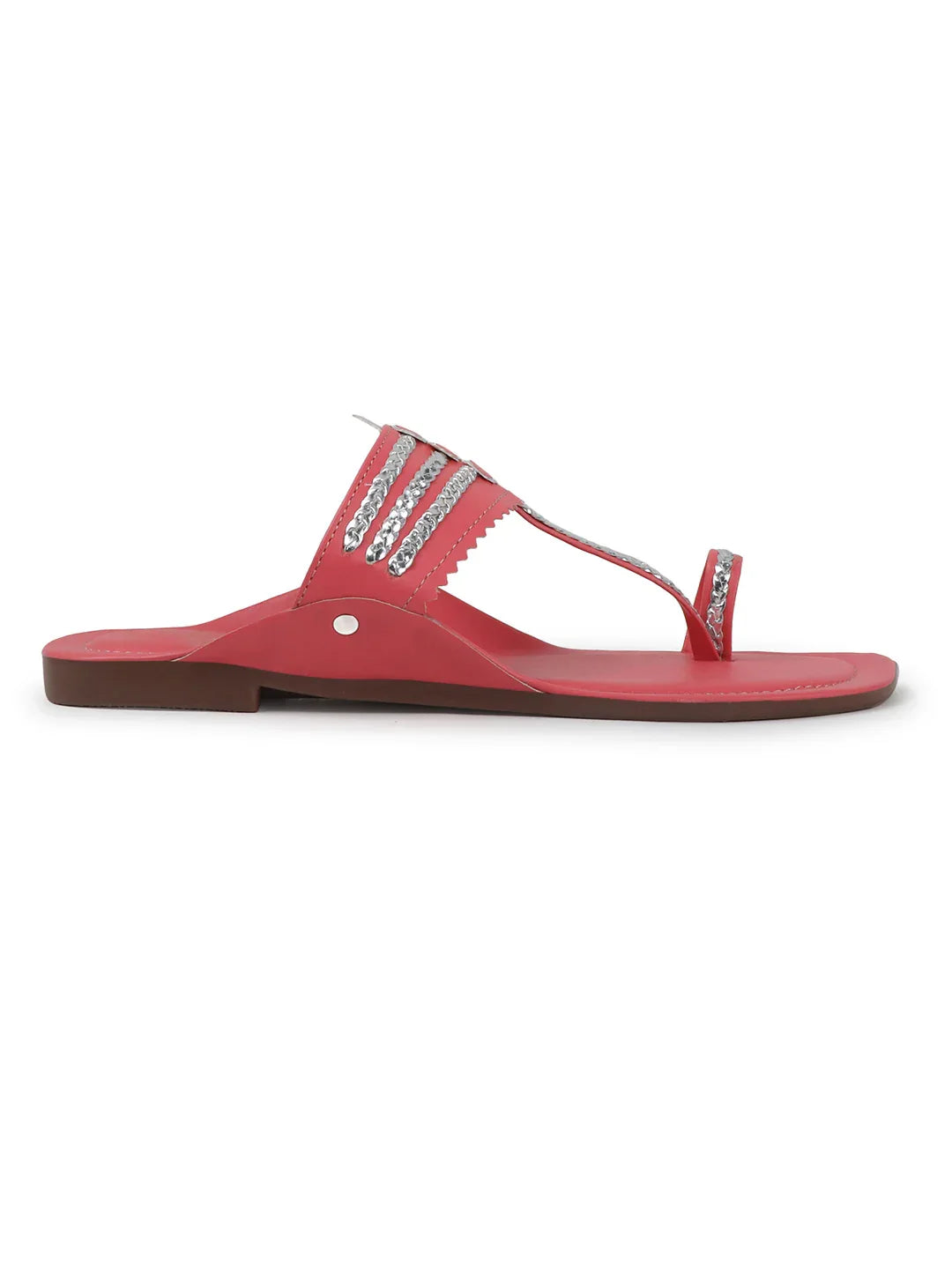 TRYME Comfortable Trendy Kholapuri Slip-On Flat Sandals For Womens And Girls