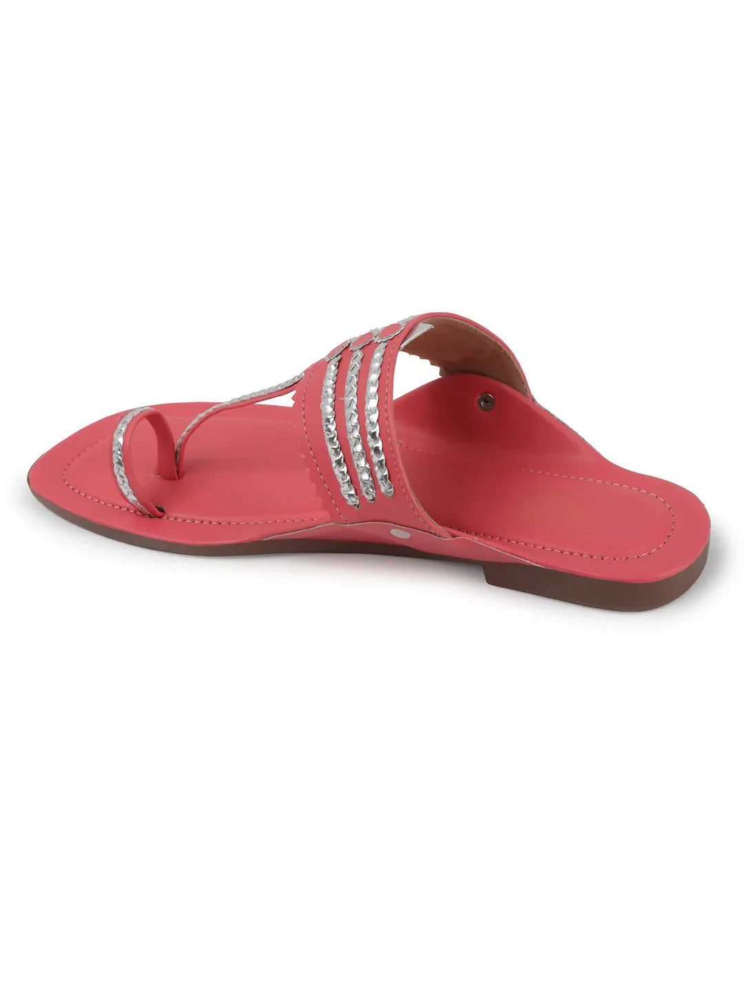 TRYME Comfortable Trendy Kholapuri Slip-On Flat Sandals For Womens And Girls