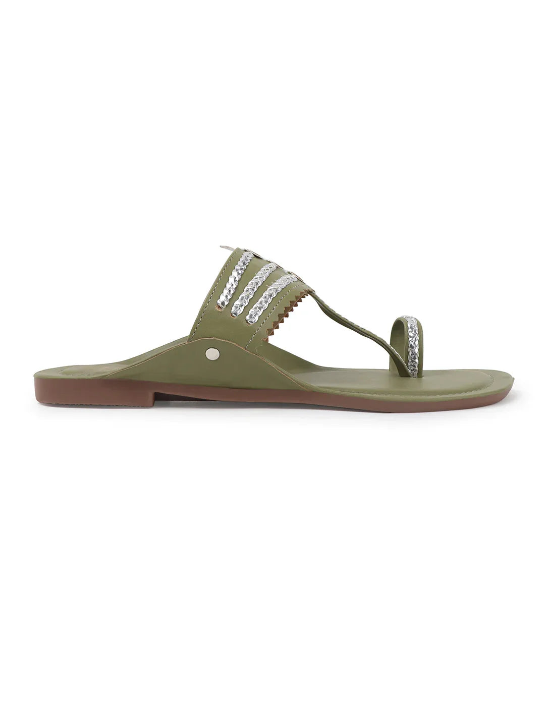 TRYME Comfortable Trendy Kholapuri Slip-On Flat Sandals For Womens And Girls