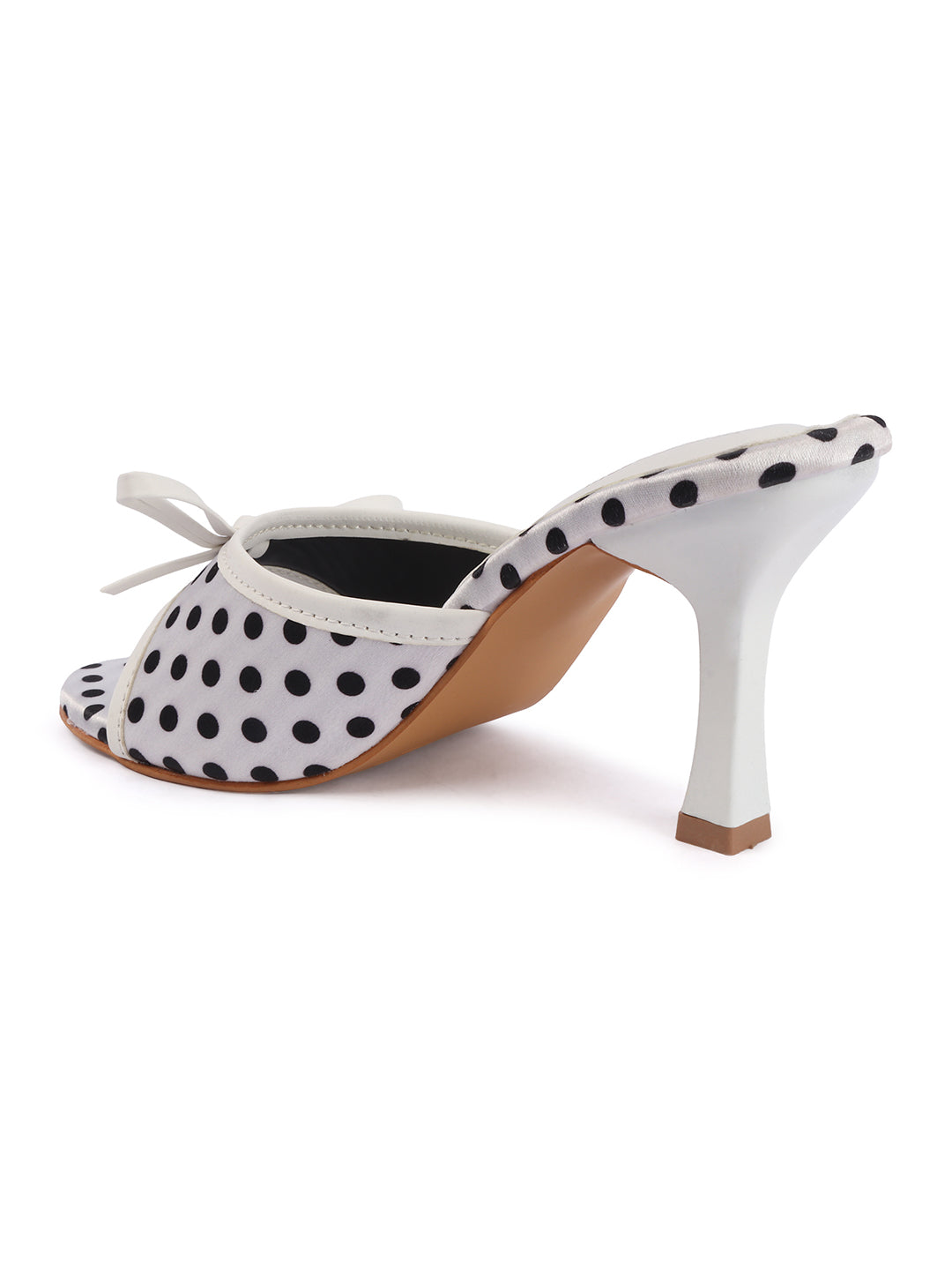 Polka Dot Bow Kitten Heels