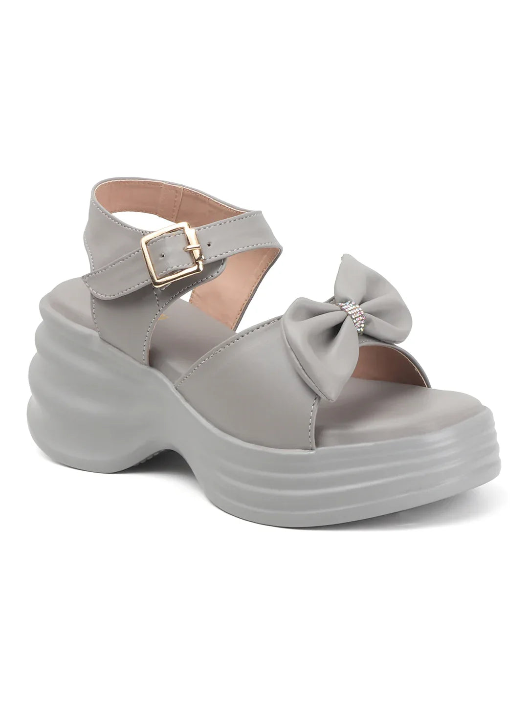 Trendy Bow Strap Platform Sandals