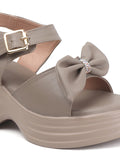 Trendy Bow Strap Platform Sandals