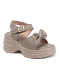 Trendy Bow Strap Platform Sandals