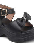 Trendy Bow Strap Platform Sandals