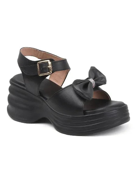 Modern Bow-Detail Casual Sandals