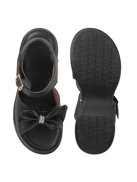 Modern Bow-Detail Casual Sandals