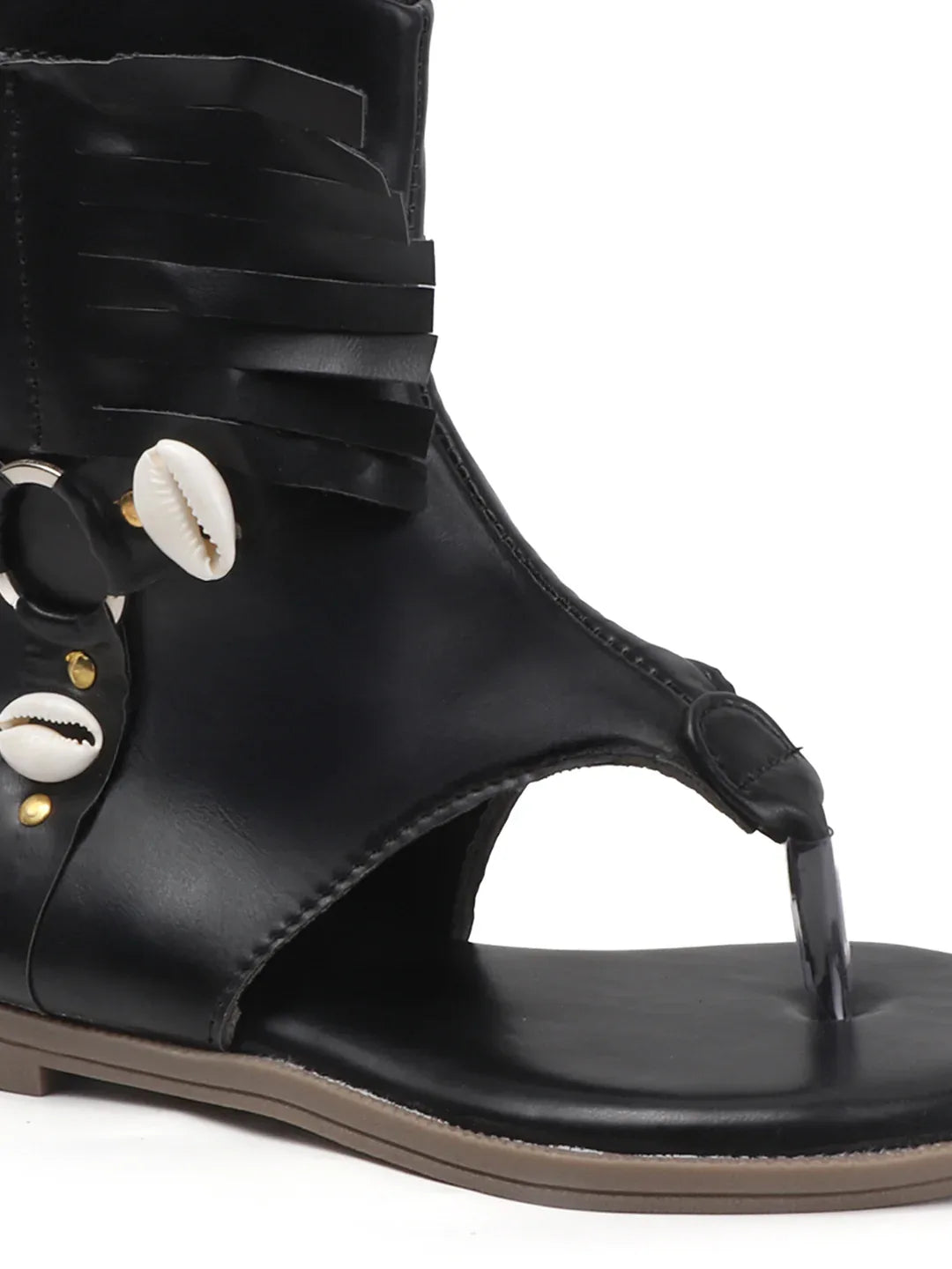 Modern Cut-Out Ankle Sandals