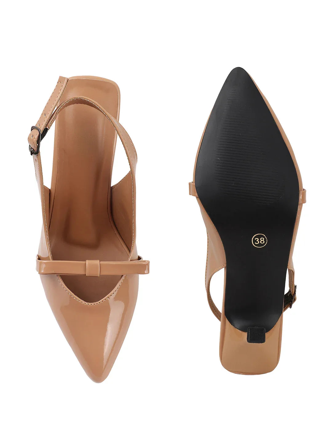Classic Slingback Heels with Bow Detail