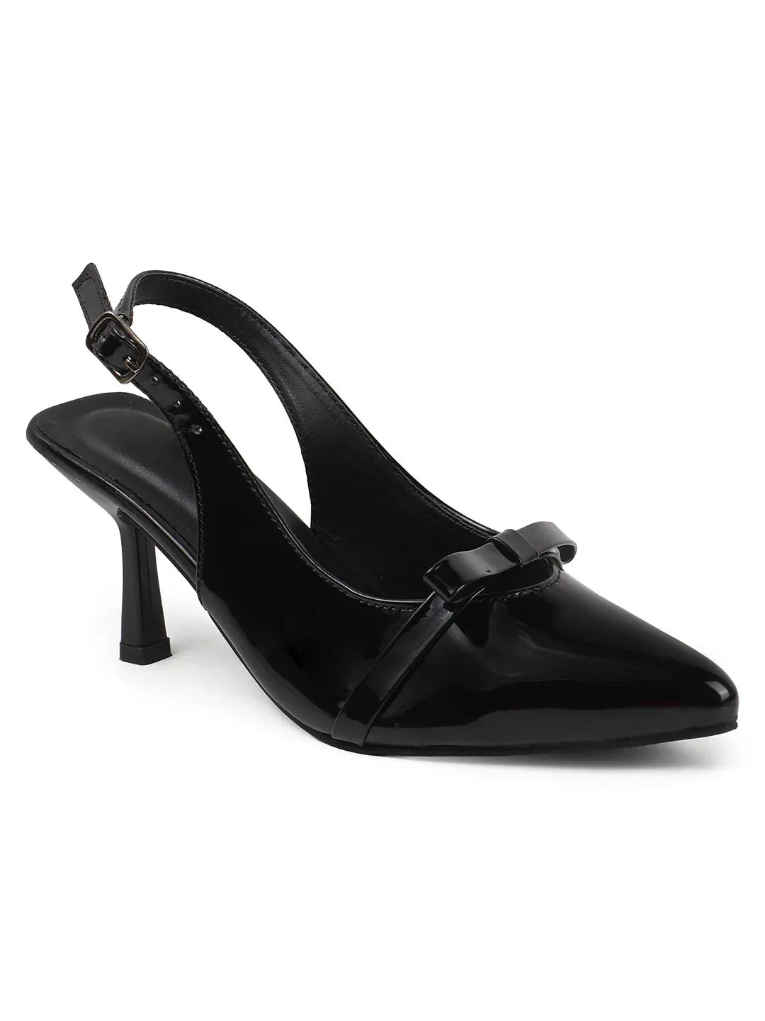 Classic Slingback Heels with Bow Detail