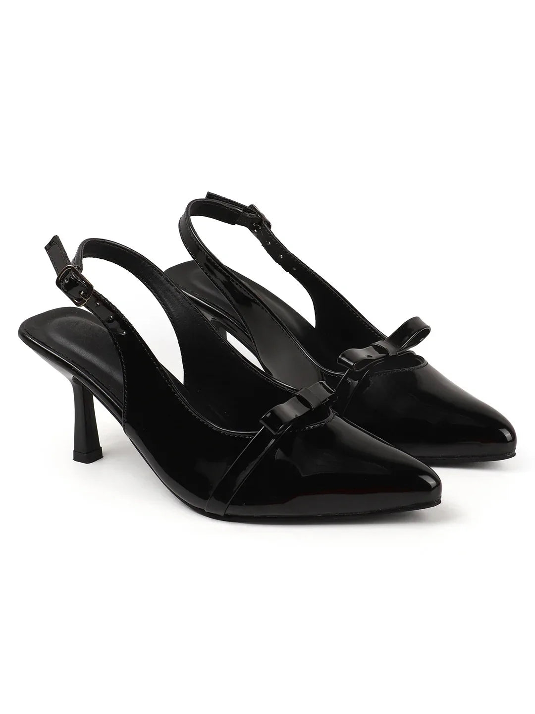 Classic Slingback Heels with Bow Detail