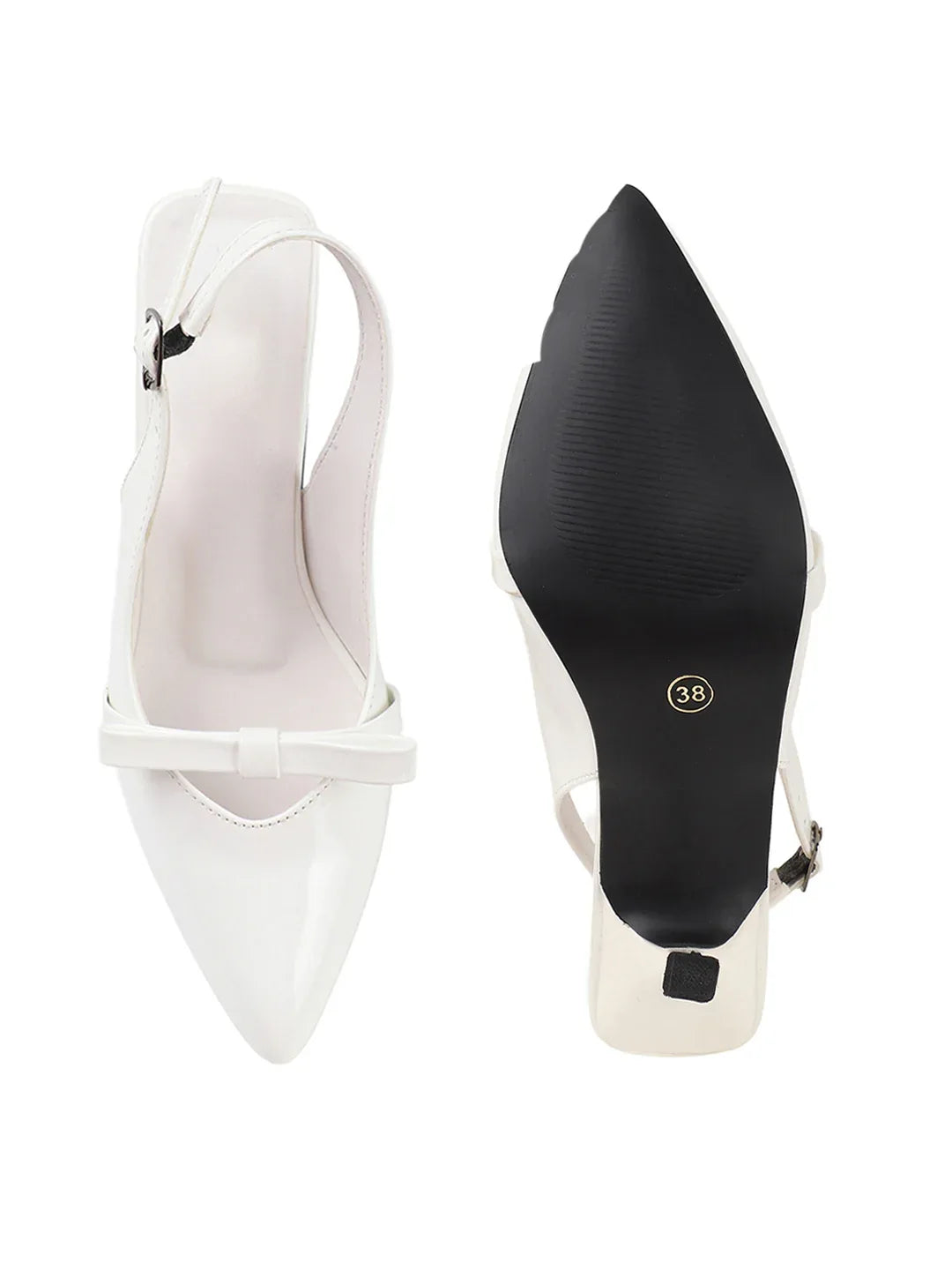 Classic Slingback Heels with Bow Detail